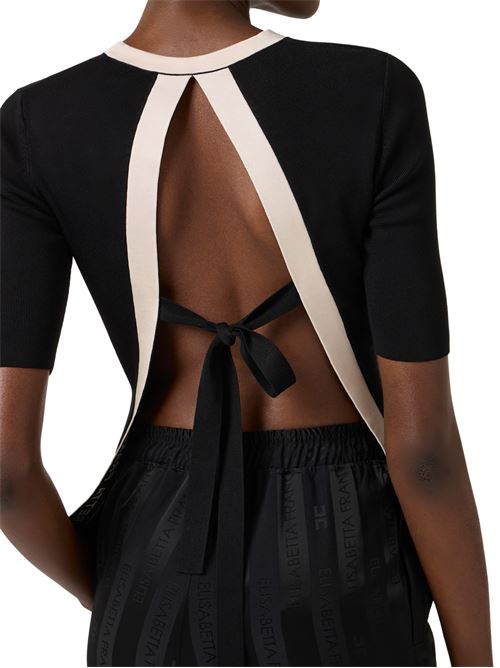 Maglia con bande in viscosa Elisabetta Franchi | MK67S61E2685